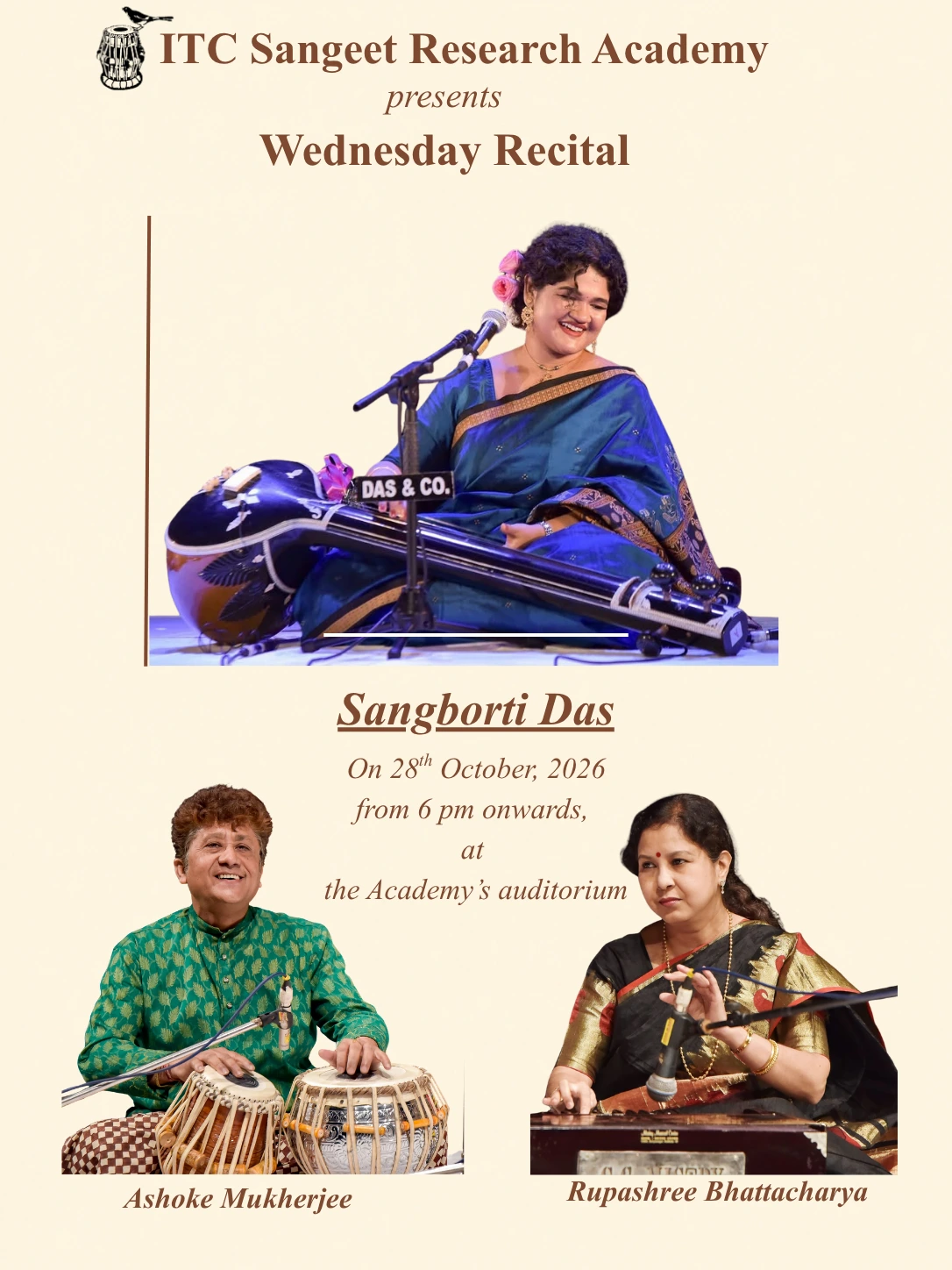 Sangborti Das (Vocal) | Ashoke Mukherjee (Tabla) | Rupashree Bhattacharya (Harmonium)